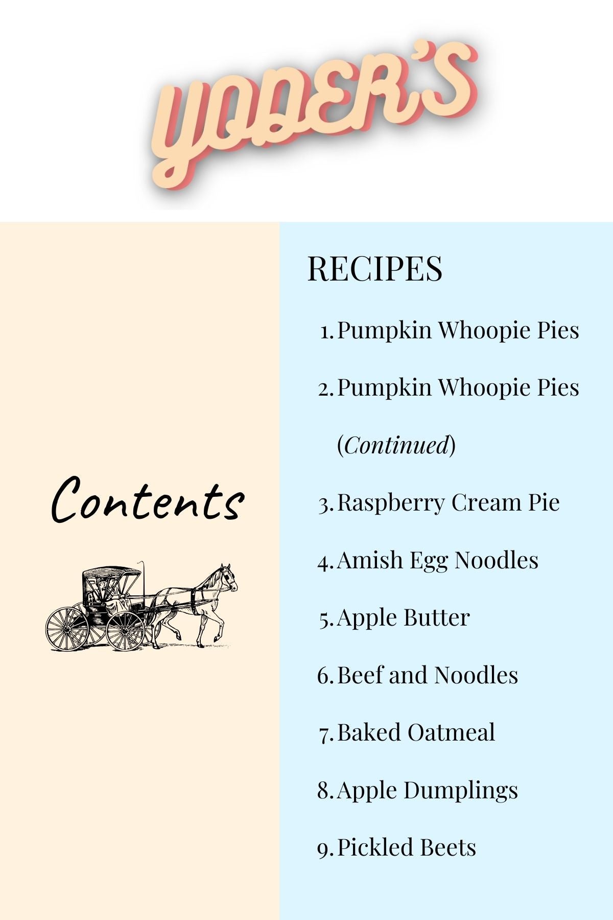 Yoder's Amish Cookbook (Free Gift)